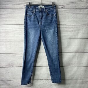 abercrombie & fitch super skinny ankle‎ high rise curve love blue women's sz 28